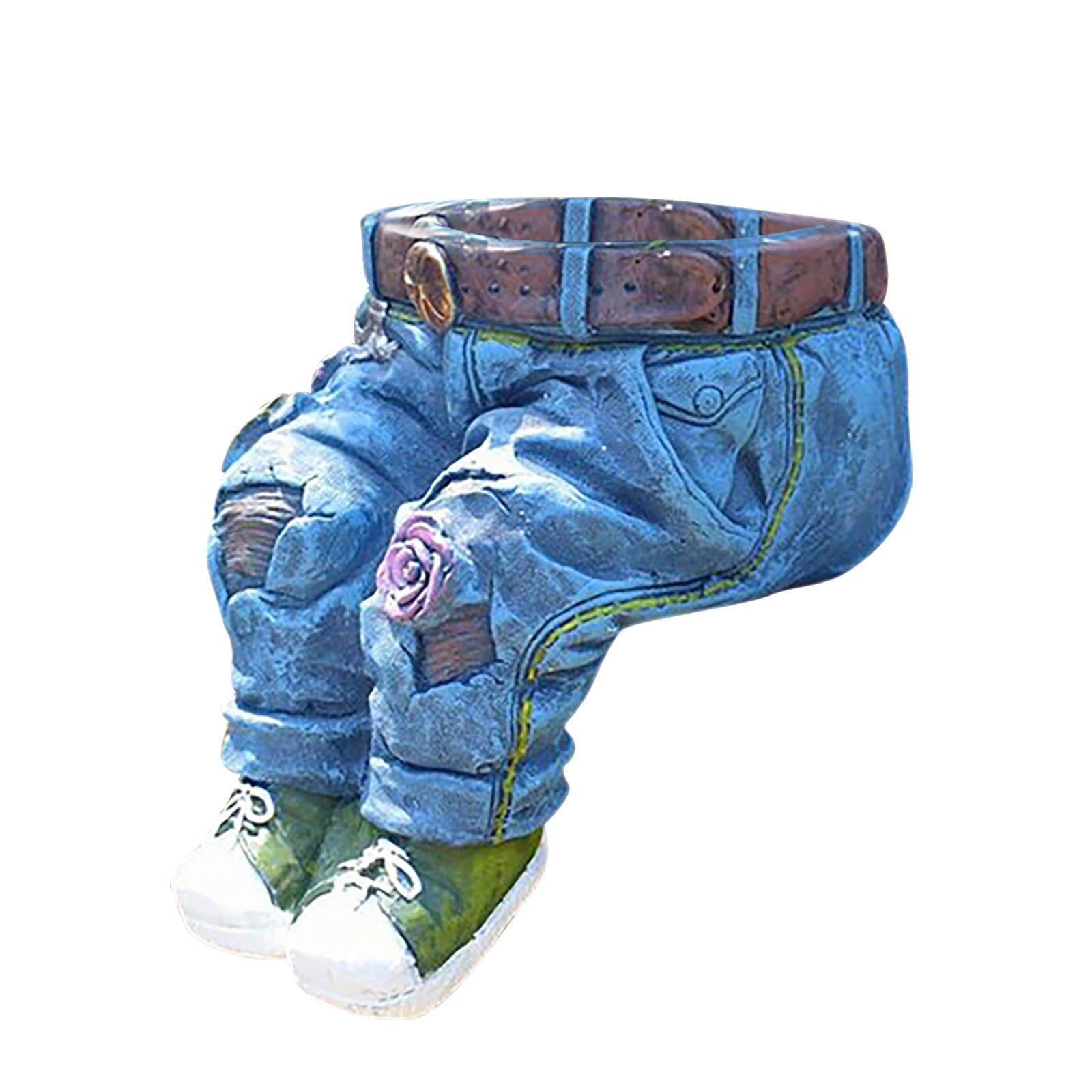 Ouneed Denim Pants Resin Flower Pot Garden Denim Flower Pot Decoration Ornaments