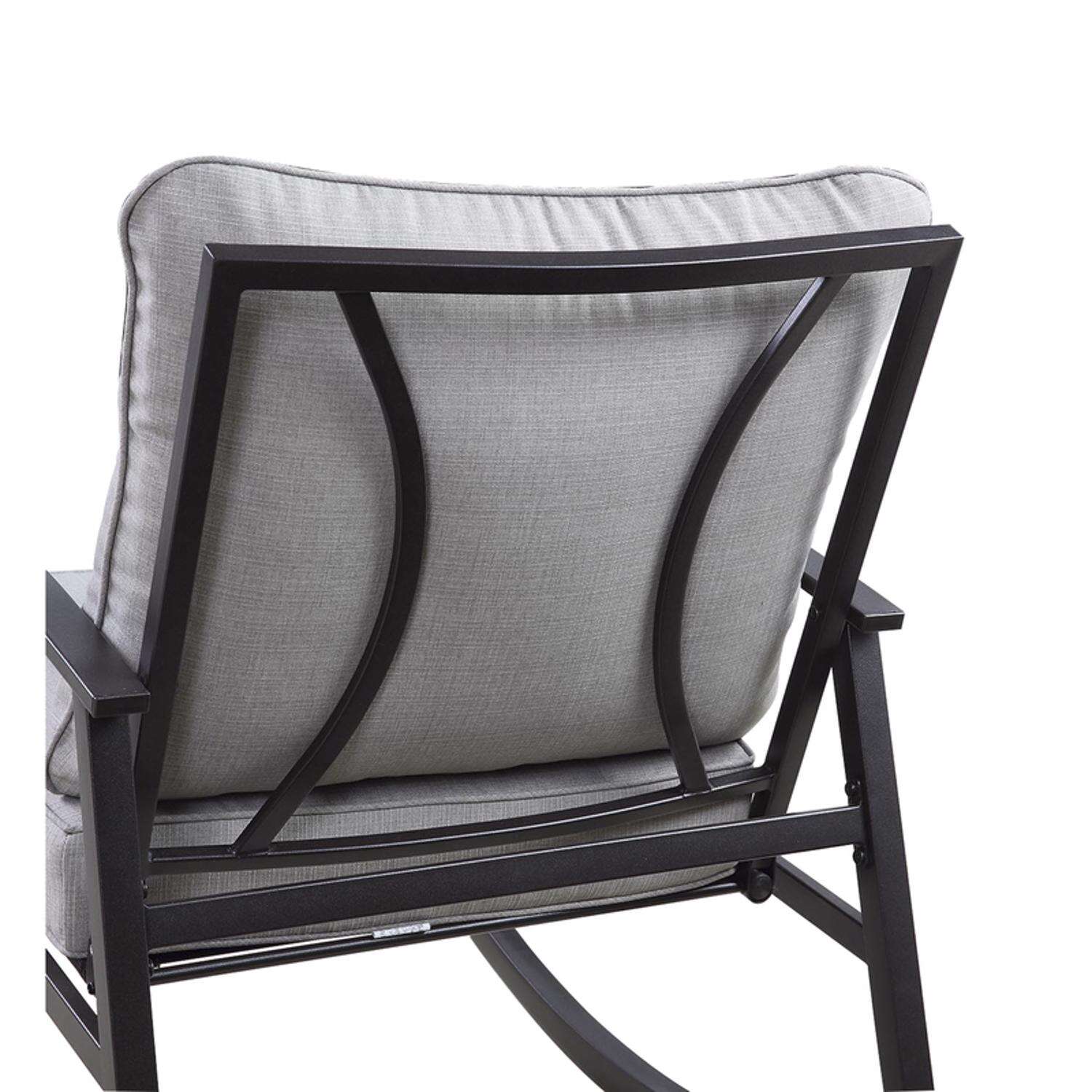 Living Accents Black Steel Bistro Chat Set 3-Pieces