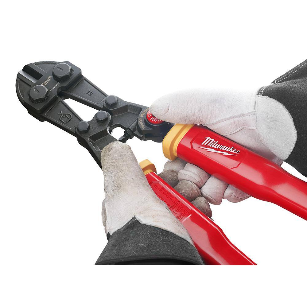 MW 18 in. Fiberglass Handle with PIVOTMOVE Rotating Handles Bolt Cutter and 38 in. Maximum Cut Capacity 48-22-4218