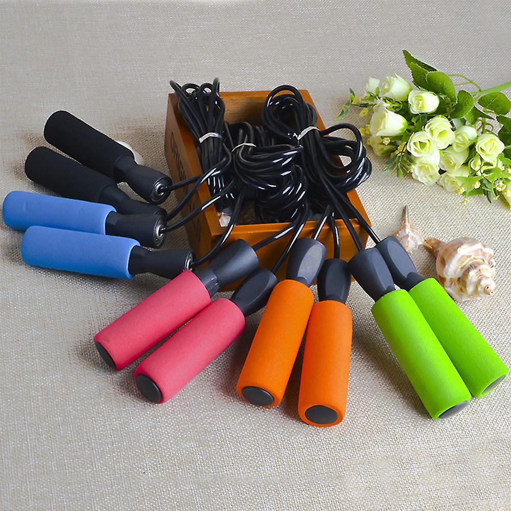 Jump Skipping Ropes Cable Adjustable Sponge Handle Jump Ropes Crossfit Training Sports Exercises For Students Adults Green