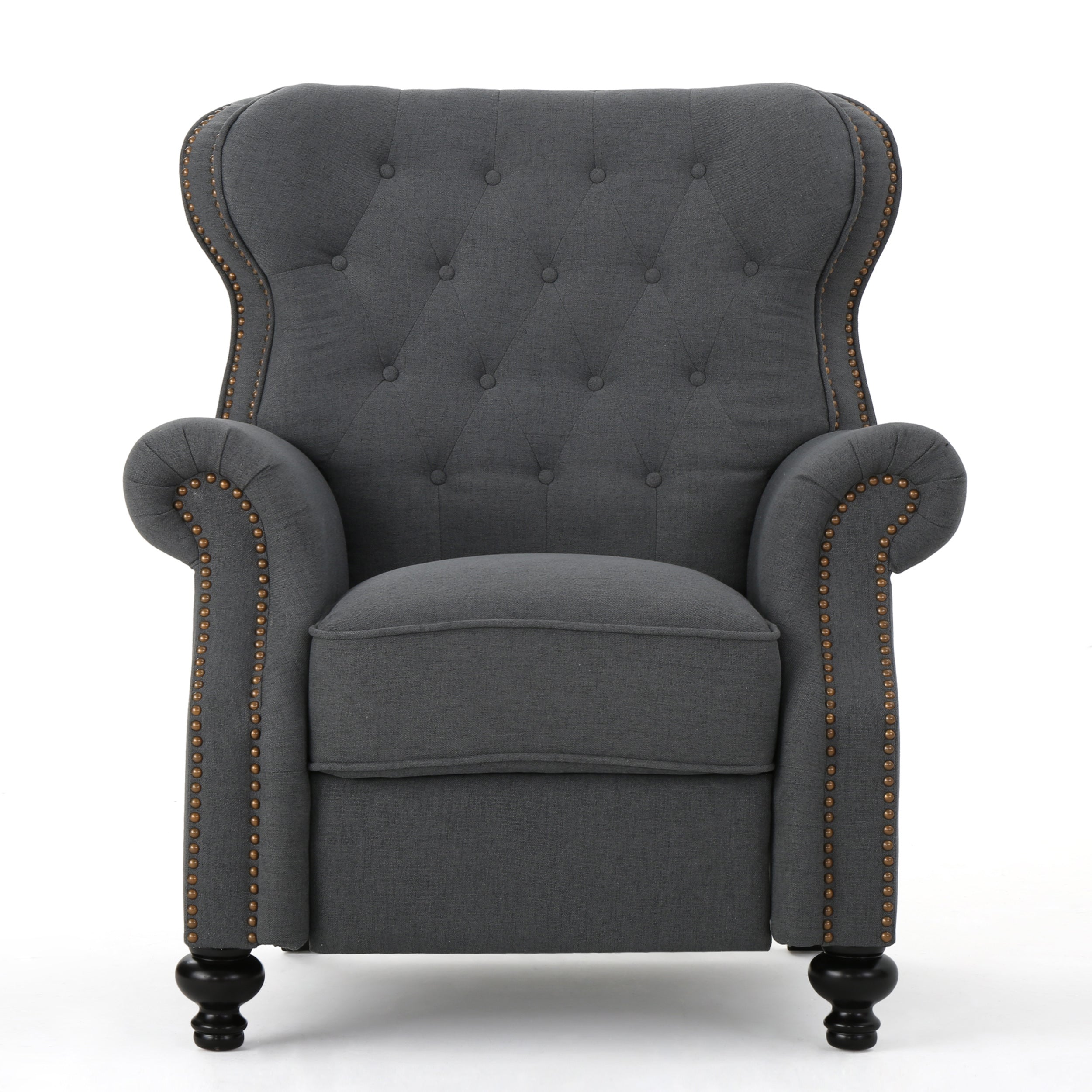 Waldo Tufted Back Studded Accent Recliner Armchair