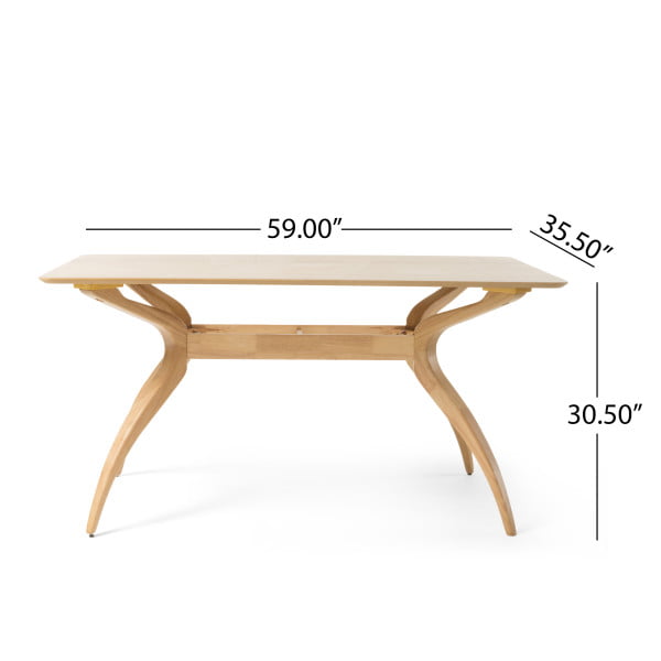 Bellamy Studios Nollman Dining Table, Natural Oak