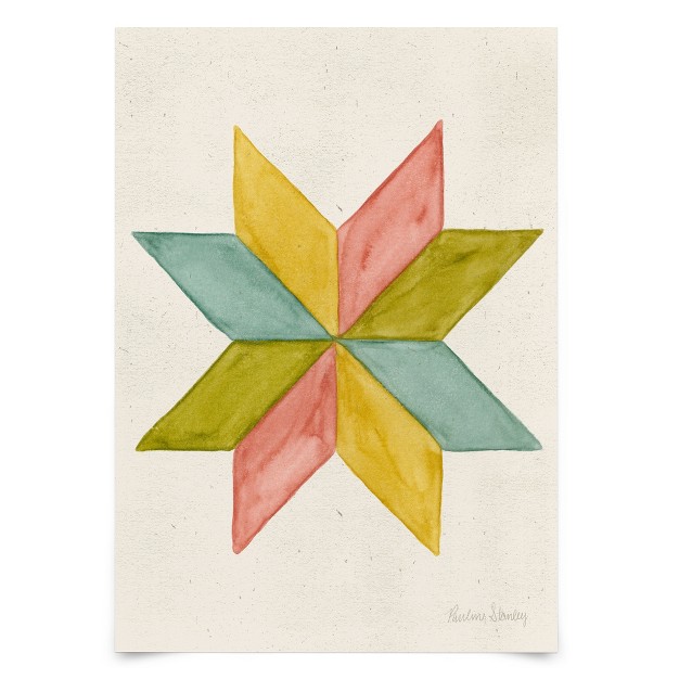 Americanflat Mid Century Abstract Wall Art Room Decor Quilt Pinwheel Block Mulitcolor By Pauline Stanley