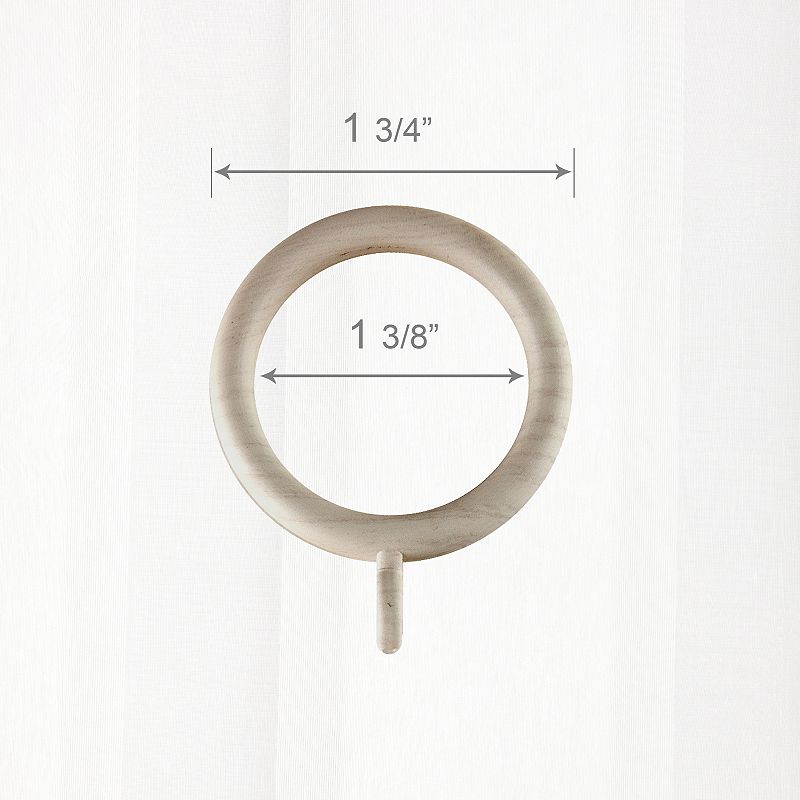 Rod Desyne Plastic Faux Wood Rings 1-3/8 10-pack Set