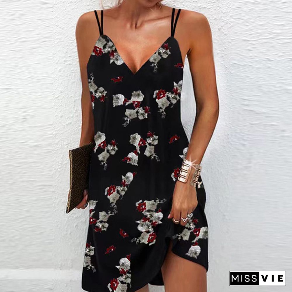 Plus Size Flower Print Strapless Women Party Dress Sexy Clubwear Sun Dress Wrap Chest Mini Dresses Slim Floral Dress 5XL