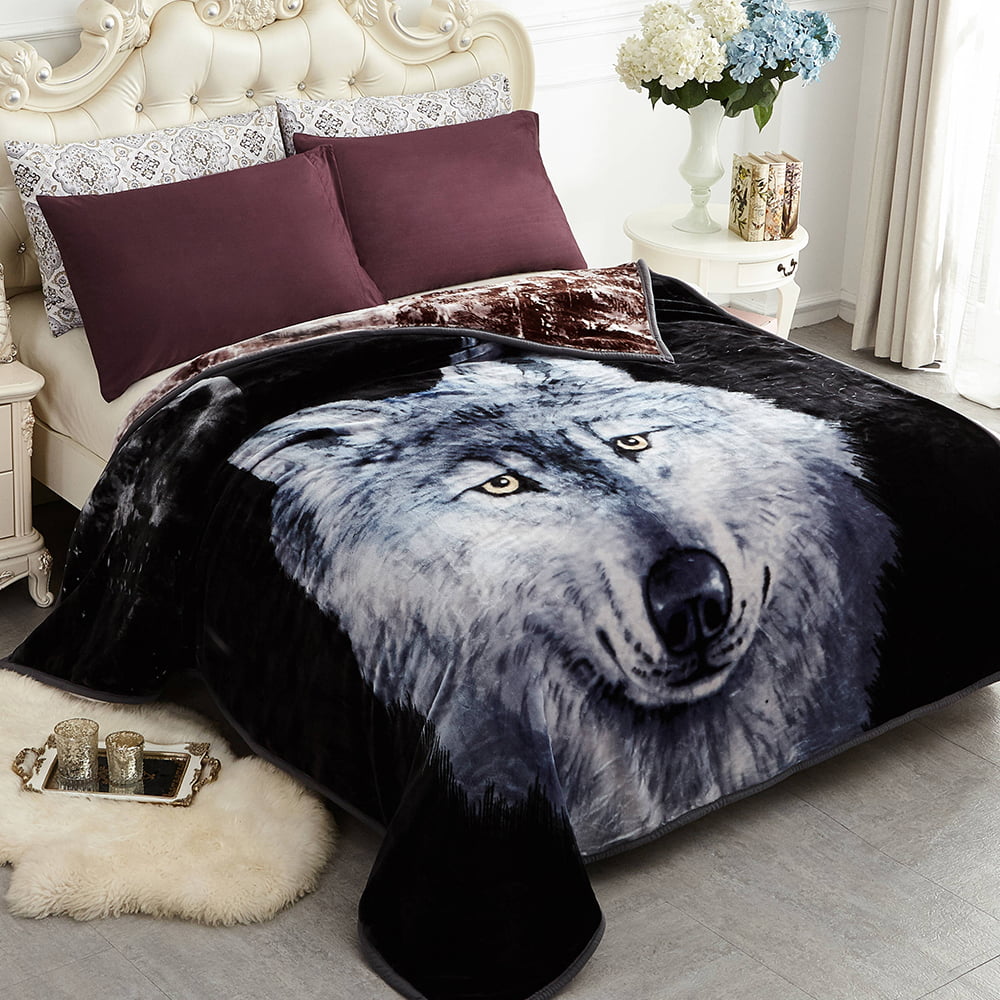 JML Queen Fleece Bed Blanket For Winter，520GSM Polyester Soft Fleece Blanket，77