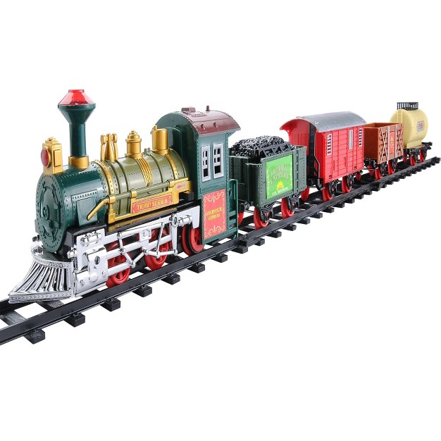 Northlight 16 piece Battery Operated Lighted And Animated Continental Express Train Set With Sound