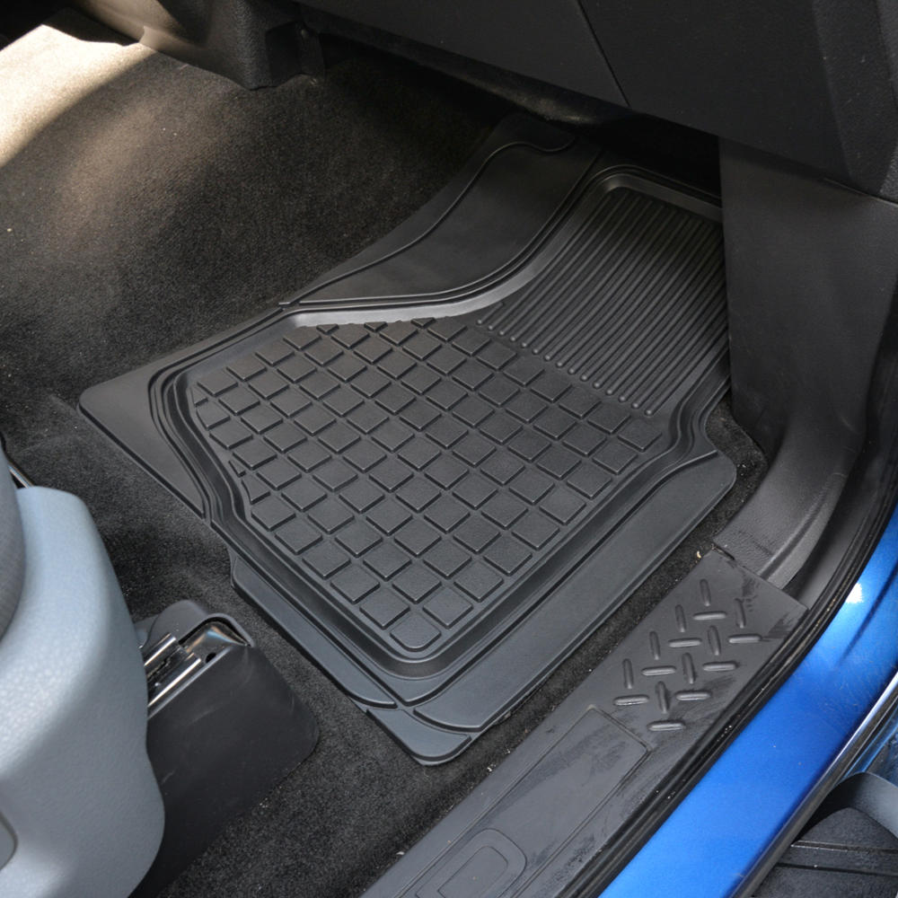 Motor Trend Custom Fit Car Floor Mats for Ford F 150 2009-2014 (Exact Fit) - Heavy Duty All Weather Rubber Mats， 3 Piece w/ Rear Liner