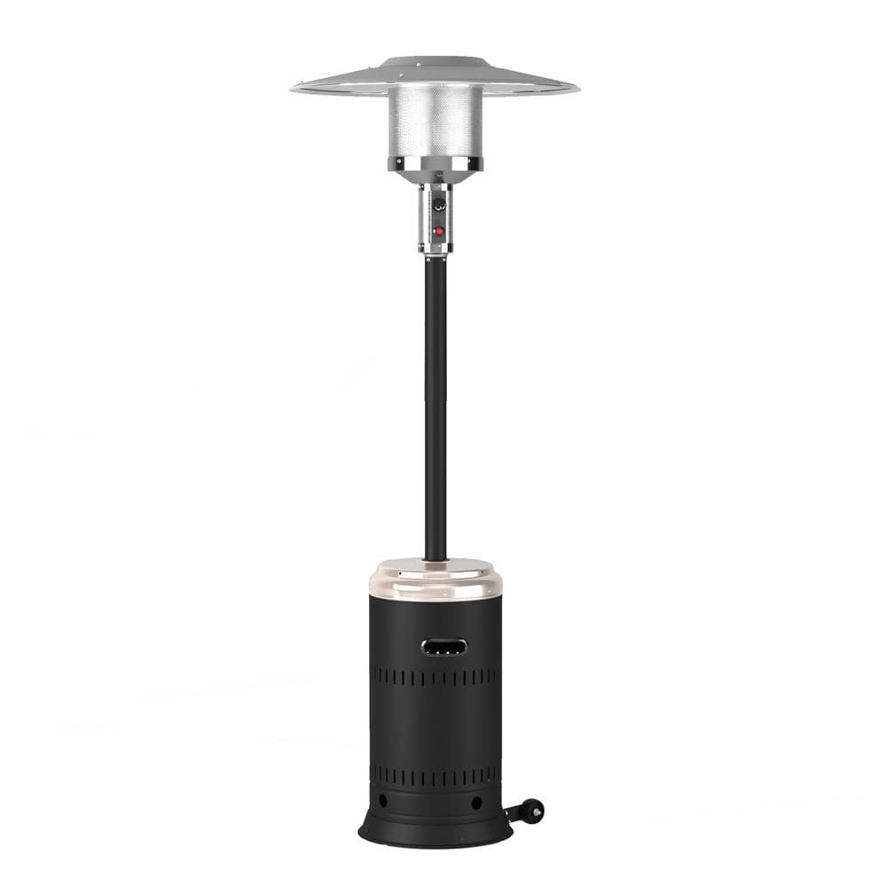 Fire Sense Performance Series 46,000 BTU Steel Onyx and Stainless Steel Patio Heater 63716