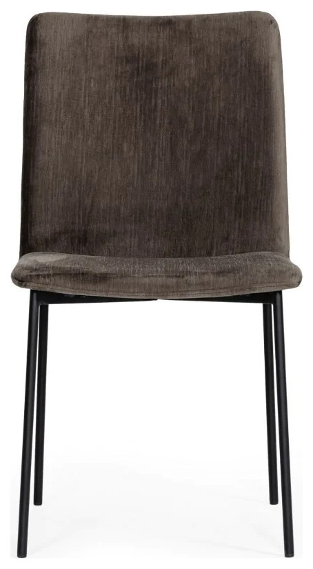 Regis Modern Black and Brown Dining Chair  Set of 2   Midcentury   Dining Chairs   by V.S.D Furniture  Houzz