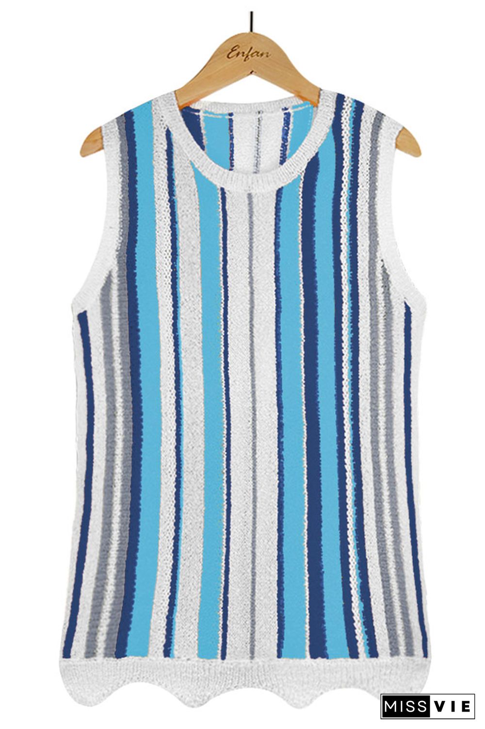 Striped Knit Tank Top Wholesale