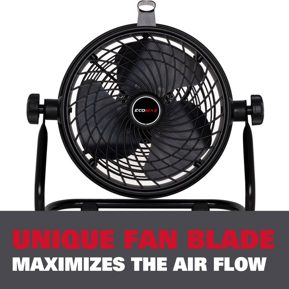 ECOMAX 10 in. 3 Fan Speeds Drum Fan DF0801