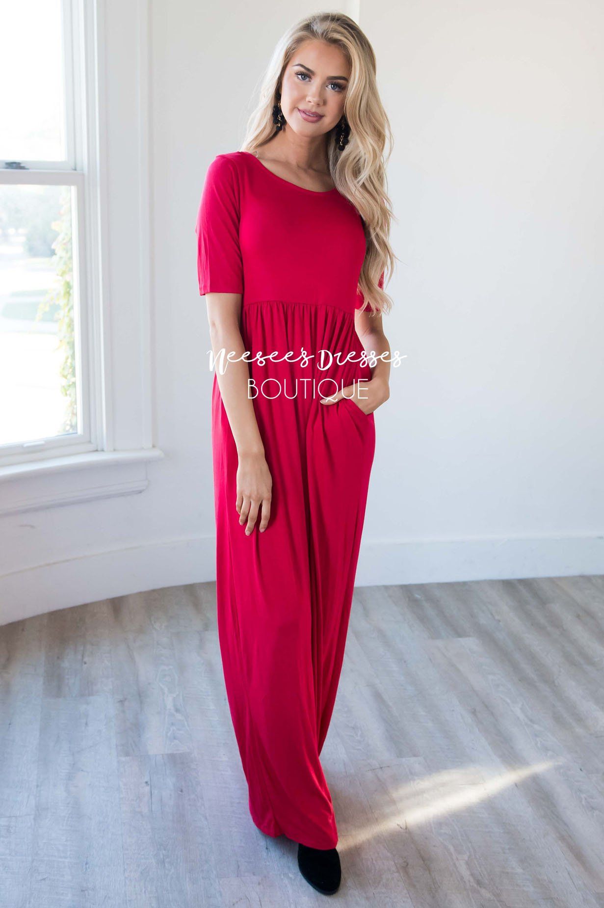 The Ritchie 3/4 Length Sleeve Maxi Dress