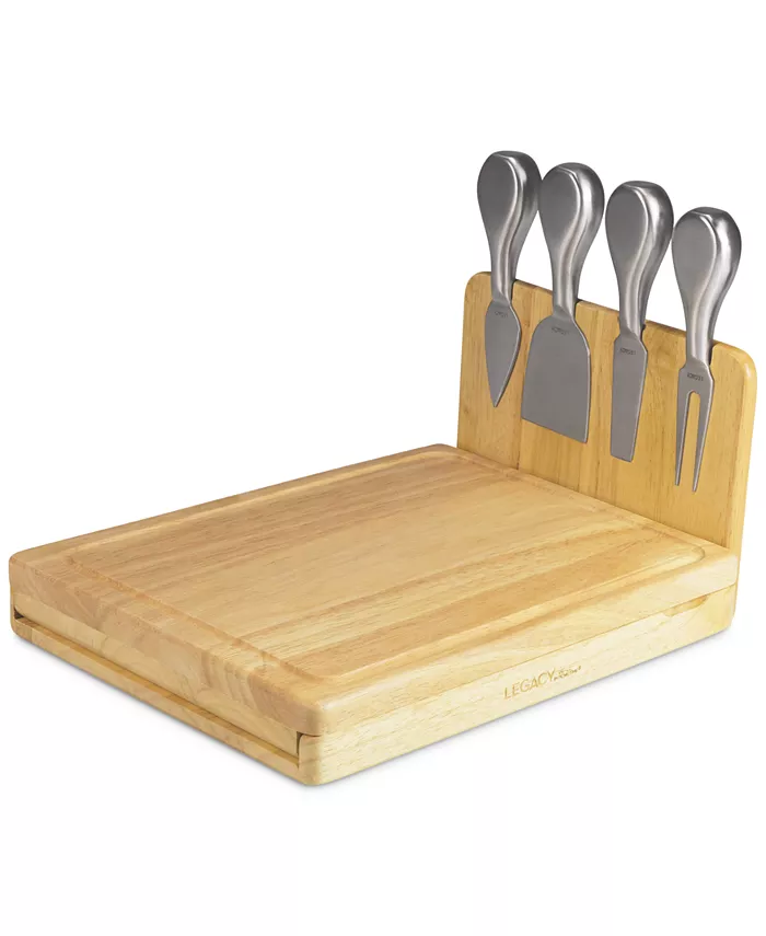 Picnic Time Toscanaandreg by Asiago Rubberwood Cheese Board Tools Set