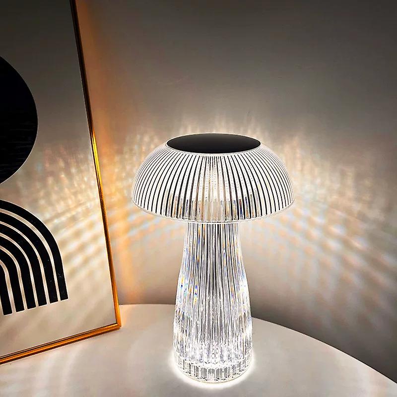 Transparent Nightlights Mushroom Lamp Bedroom Night Lamp Jellyfish Lamp Atmosphere Decoration Crystal Table Light Christmas