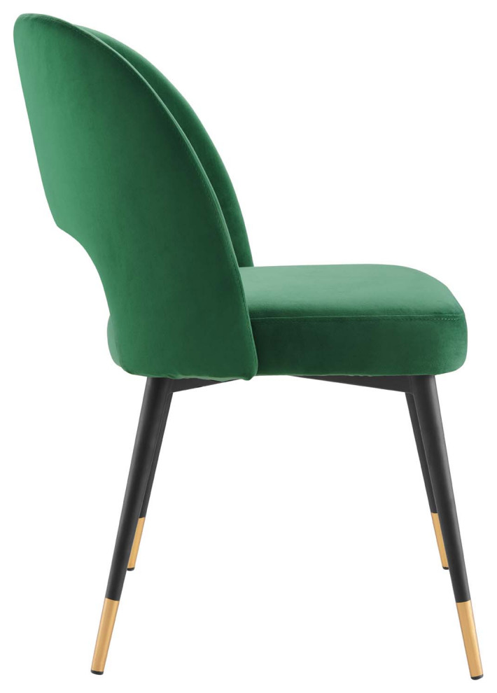 Rouse Performance Velvet Dining Side Chair   Midcentury   Dining Chairs   by Modway  Houzz