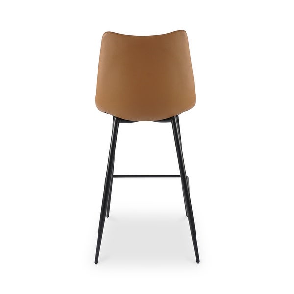 Aurelle Home Alaina Modern Leather Counter Stool (Set of 2) - 18 x 20 x 37