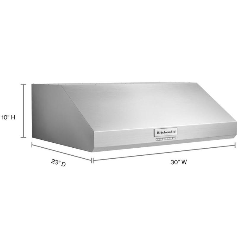 KitchenAid 30-inch Commercial-Style Series Under Cabinet Range Hood KVUC600KSS