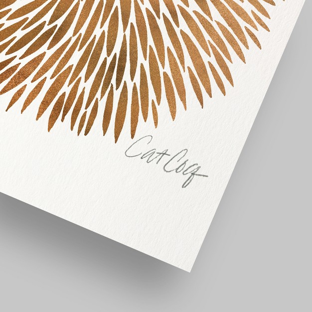 Americanflat Minimalist Botanical Rose Gold Burst By Cat Coquillette Poster