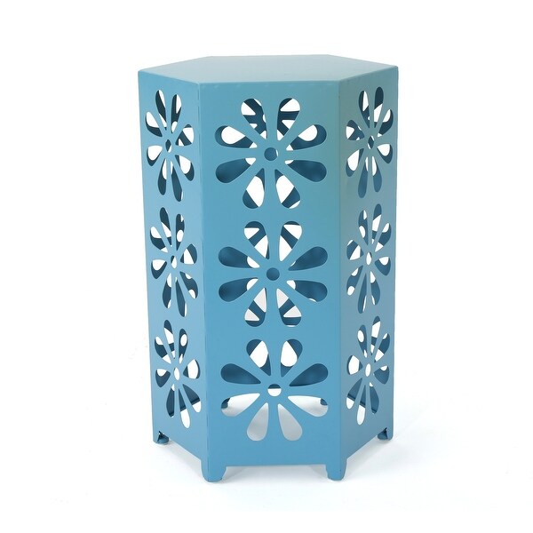 Blue Iron Lightweight and Stylish Outdoor End Table 22