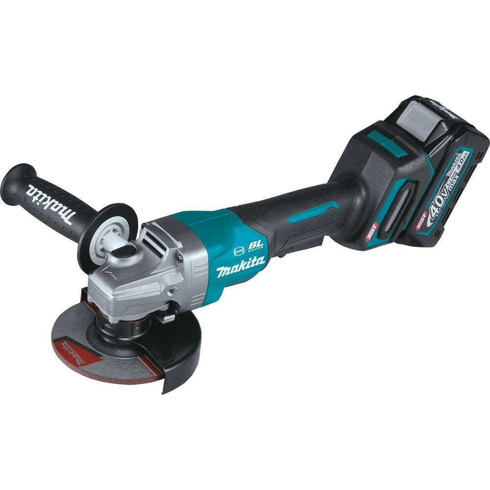 Makita 40V Max XGT Brushless 4-125 in. Paddle Switch Angle Grinder Kit wElectric Brake (4.0Ah) with Bonus XGT 4.0Ah Battery GAG03M1-BL4040