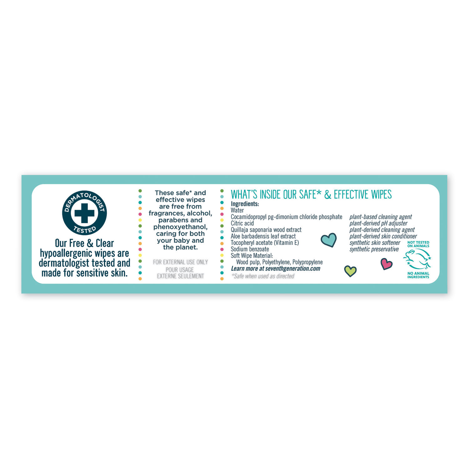 Free and Clear Baby Wipes by Seventh Generationandreg; SEV34219