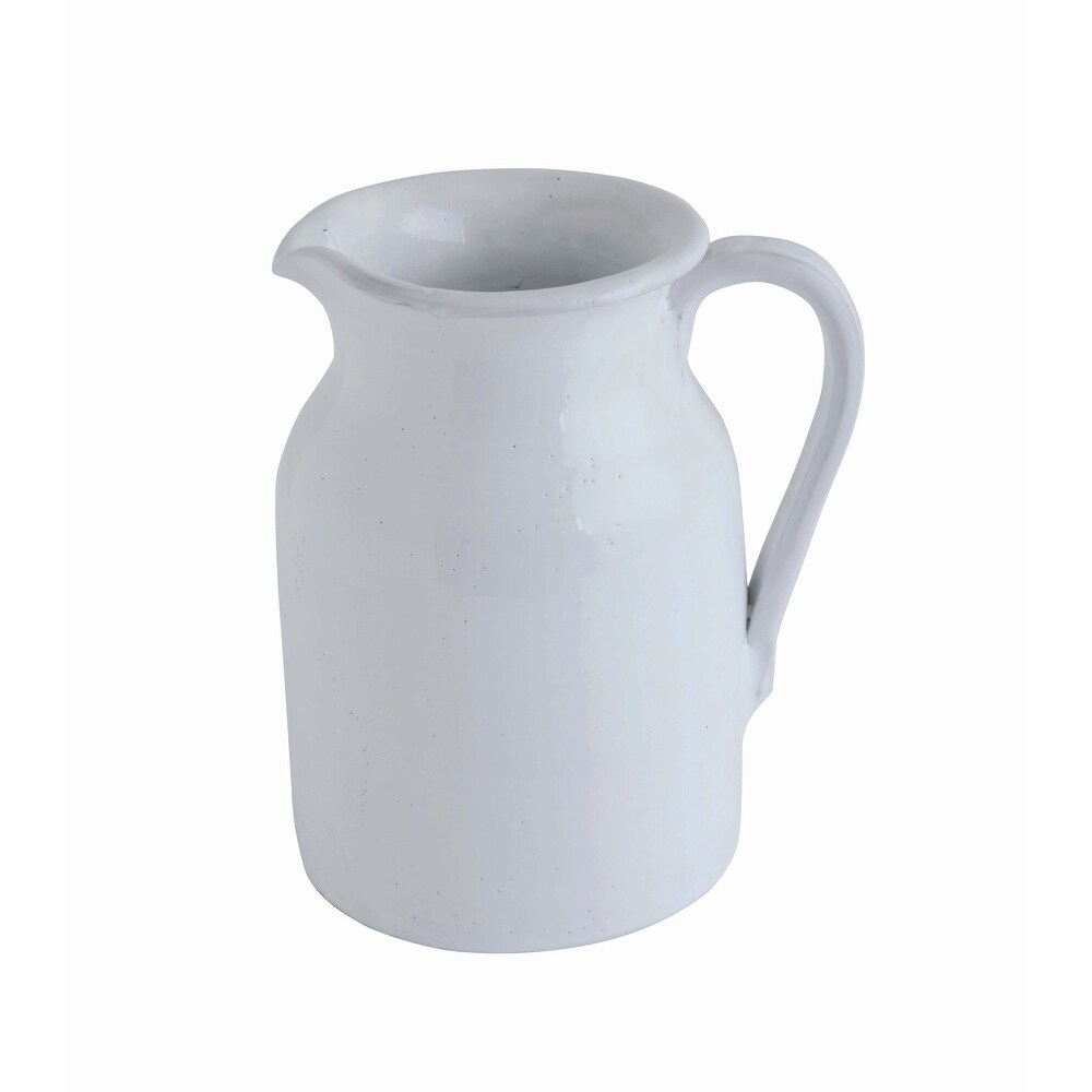 Small White Terracotta Pitcher