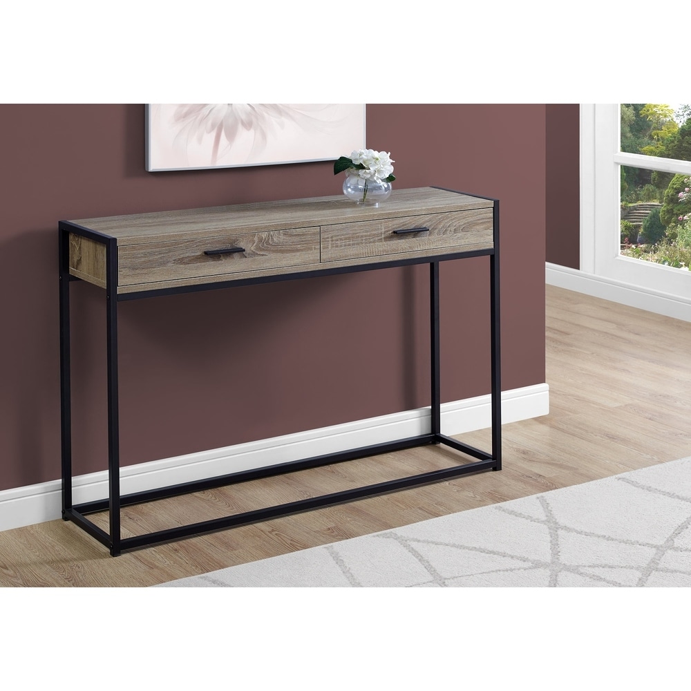 Accent Table  Console  Entryway  Narrow  Sofa  Storage Drawer  Living Room  Bedroom  Metal  Laminate  Contemporary