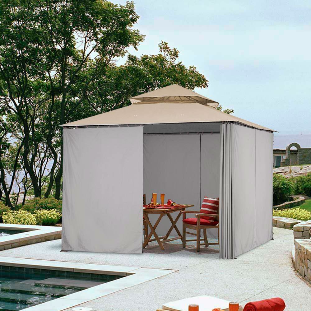 Yescom Gazebo Curtain 10x10ft Privacy Zip Side CPAI-84