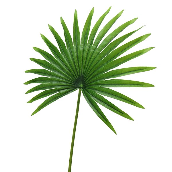 Set of 3 Artificial Fan Palm Leaf Stem Tropical Plant Greenery Foliage 32in