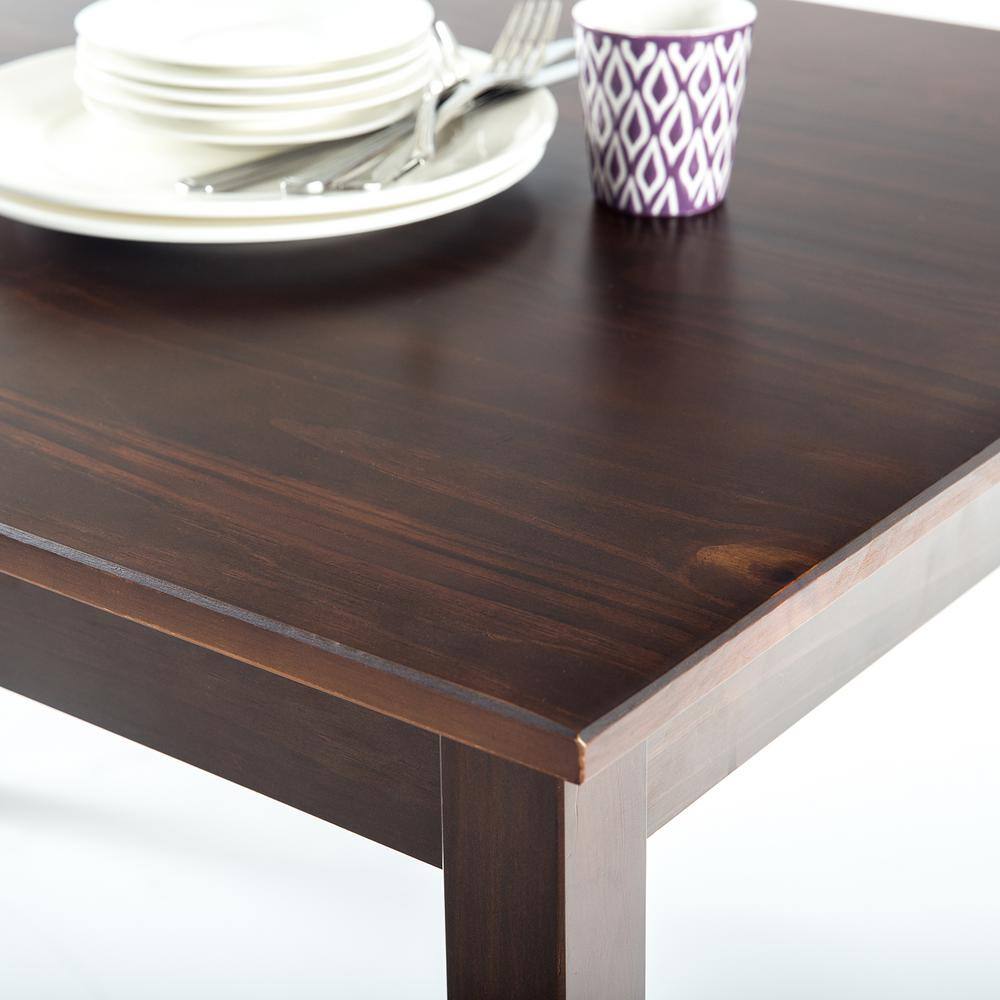 Zinus Juliet Espresso Wood Dining TableTable Only HD-DT-A29