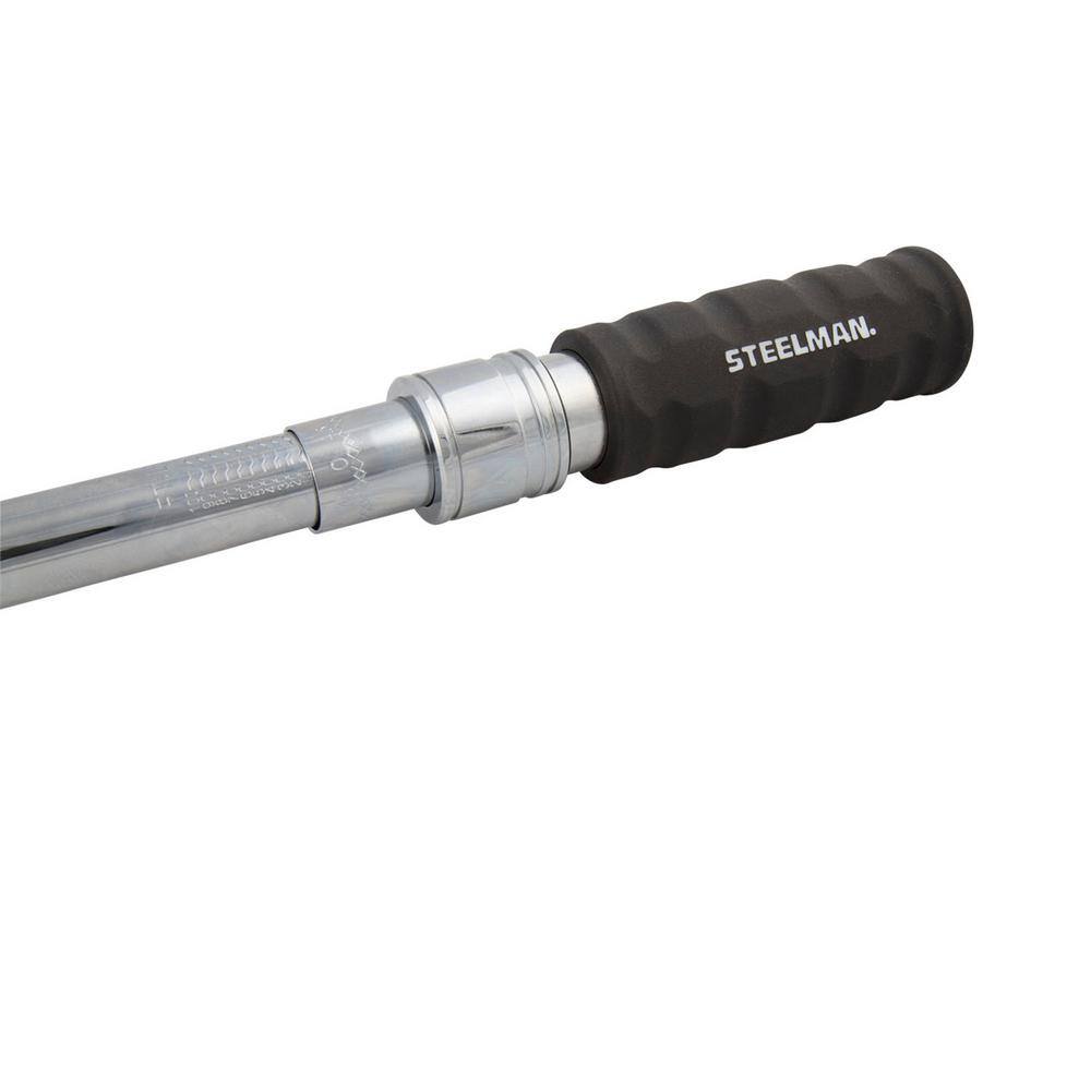 STEELMAN 38 in. Drive 10-100 ft-lb Micro-Adjustable Torque Wrench 301497