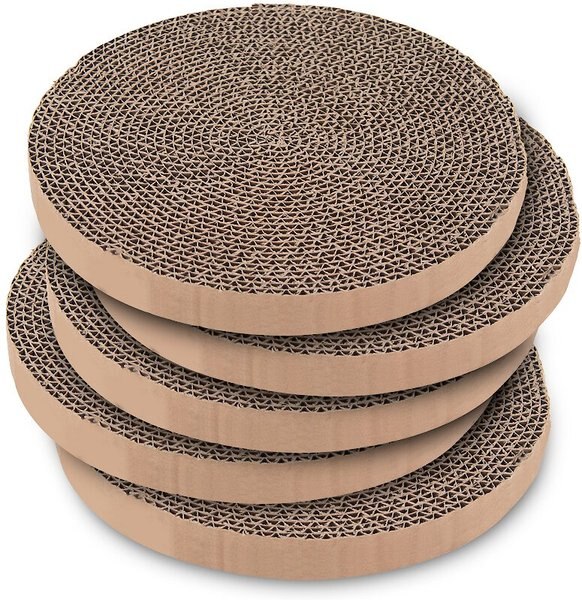 Best Pet Supplies Catify Spin and Scratch Cat Scratcher Replacement Pads， 5 count