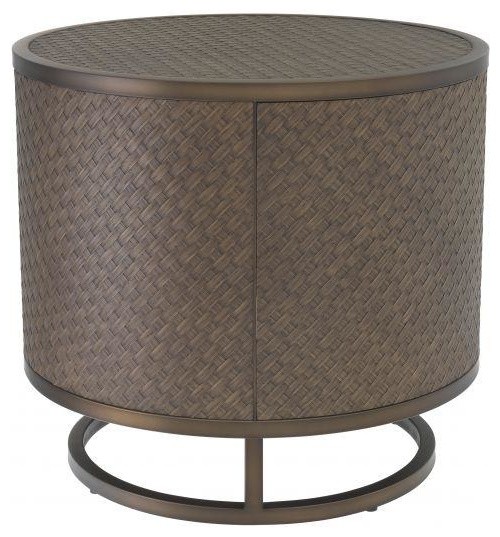 Woven Oak Side Table  Eichholtz Napa Valley   Tropical   Side Tables And End Tables   by Oroa   Distinctive Furniture  Houzz