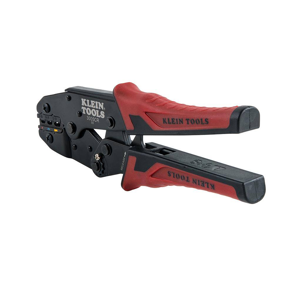 Klein Tools Ratcheting Crimper 10-22 AWG - Insulated Terminals 3005CR