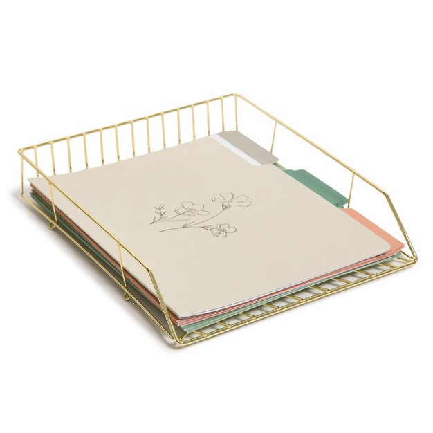 U Brands 12ct File Folders Floral Line Art