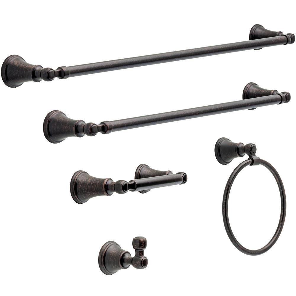 Delta Woodhurst 24 in. Towel Bar in Venetian Bronze 73224-RB