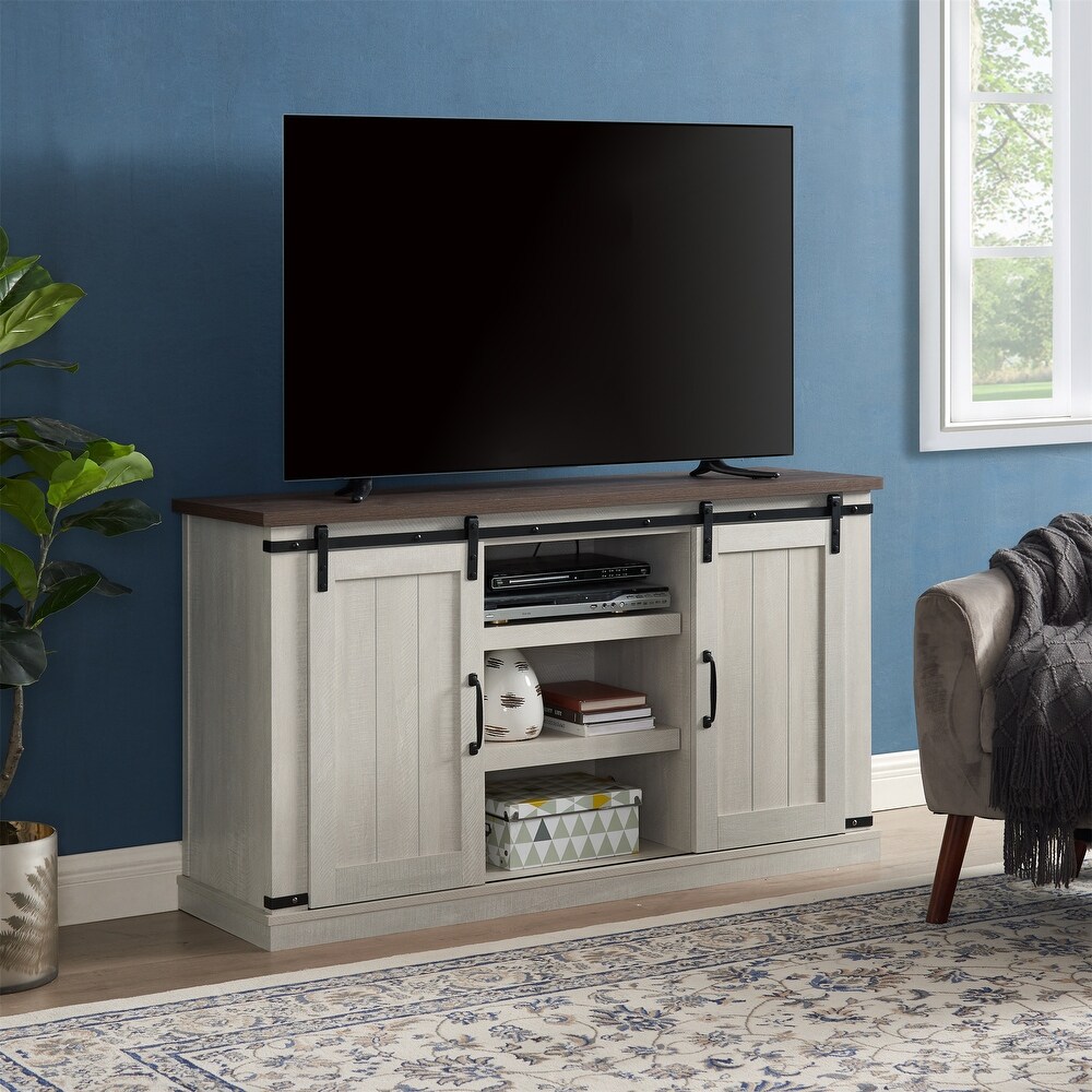 Light Gray Media TV Stand for TV Up to 55\