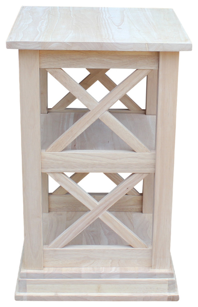 Hampton Accent Table With Shelves   Traditional   Side Tables And End Tables   by International Concepts  Houzz