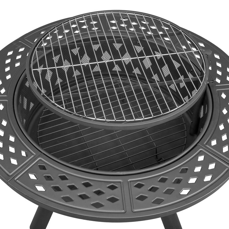 38 inch Outdoor Fire Pit Table with Cooking Grates