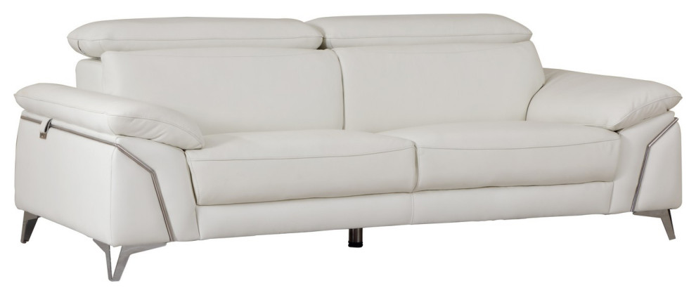 68  x27 x27x41  x27 x27x39  x27 x27Modern White Leather Sofa And Loveseat   Midcentury   Living Room Furniture Sets   by UStradeENT LLC  Houzz