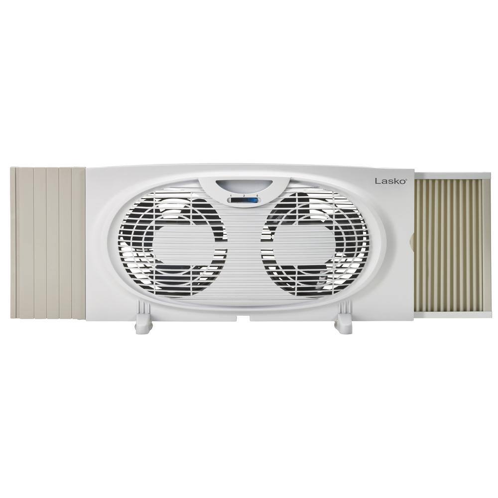 Lasko 7 in. 2-Speed Twin Window Fan for Intake or Exhaust W07350