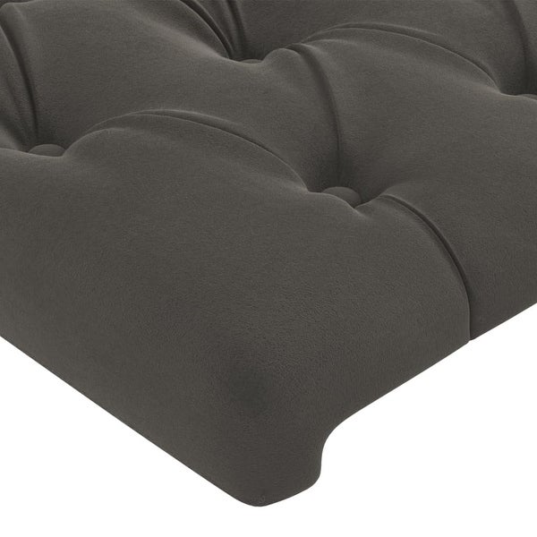 vidaXL Headboard with Ears Light/Dark Gray Velvet - - 37455501