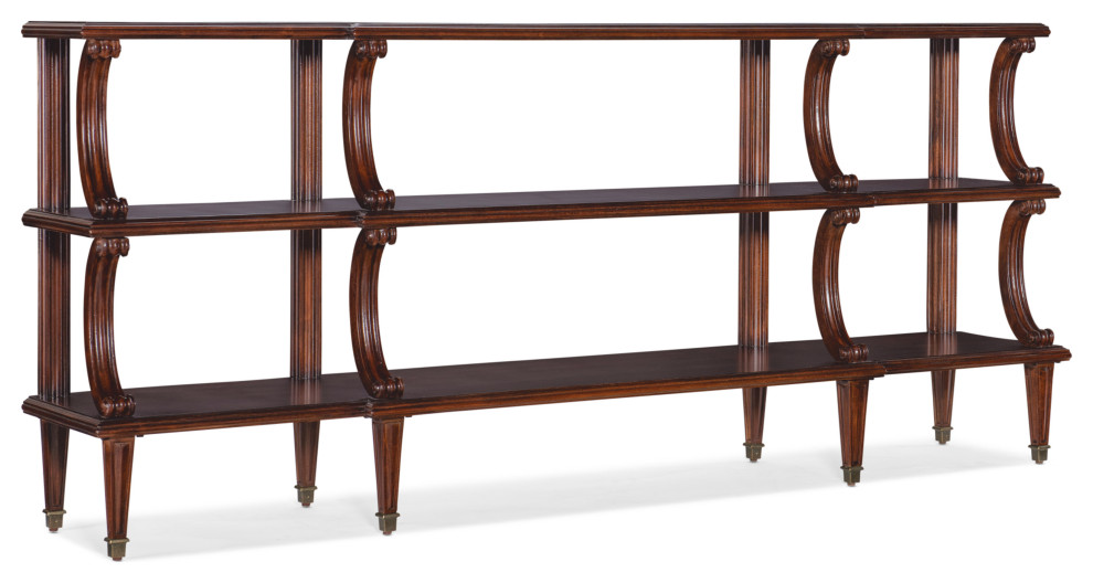 Hooker Furniture 6750 80151 Charleston 80 quotW Wood Top Cherry and   Console Tables   by Buildcom  Houzz