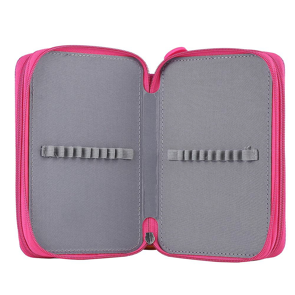 52 Slots Large Capacity Pencil Bag Pen Case Drawing Painting Storage Pouch (pink)