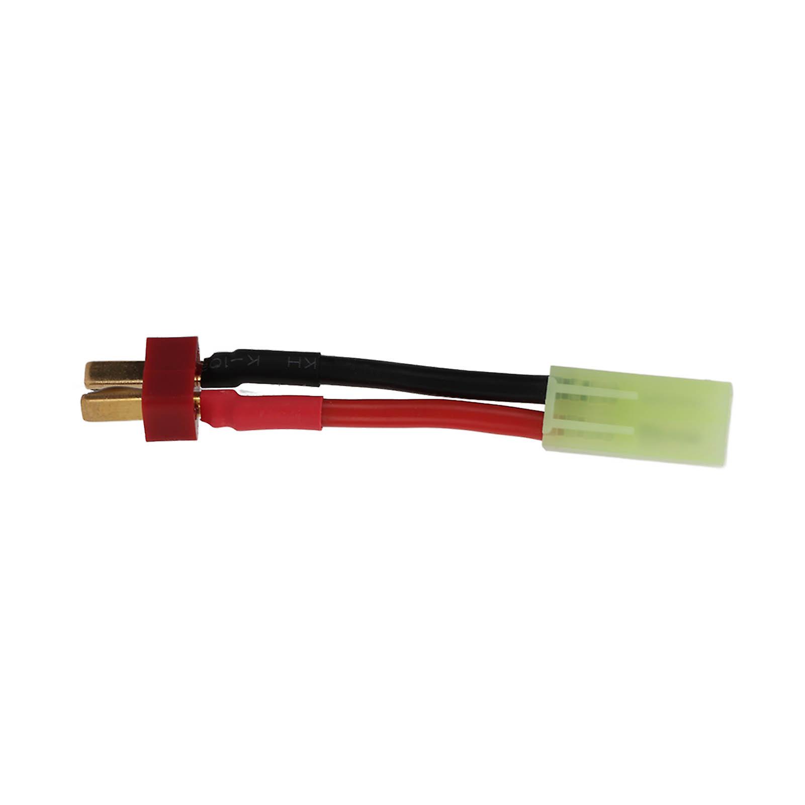 Battery Conversion Cable T Male Plug To Female Mini For Tamiya 14awg 8cm Soft Silicone Wire