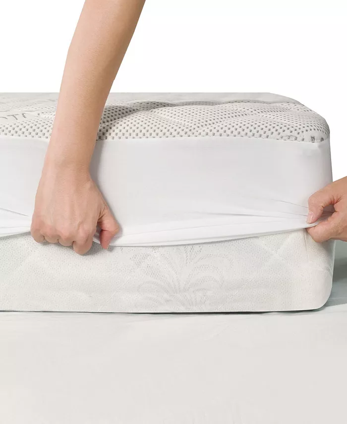 All-In-One Charcoal Effects Odor Control Cooling Fitted Mattress Pad， Full