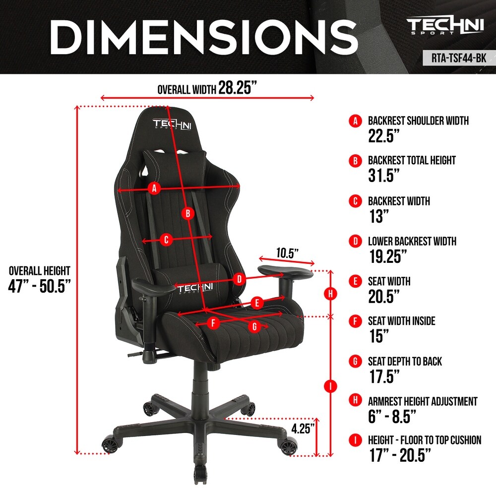 Ergonomic Chair Gaming Chair with Removable Headrest Pillow and Lumbar Cushion