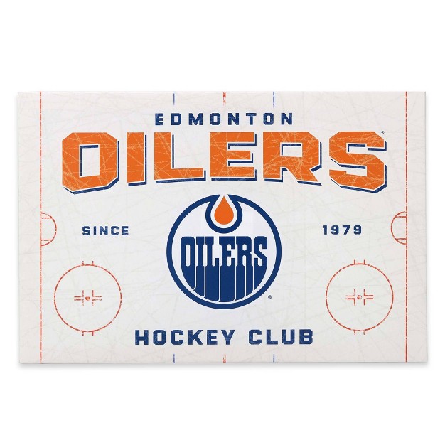 Nhl Edmonton Oilers Rink Canvas