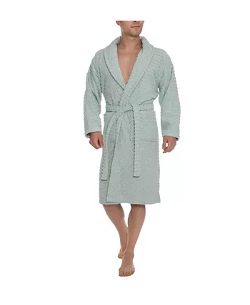 OZAN PREMIUM HOME Azure Unisex Collection Terry Cloth Bathrobe